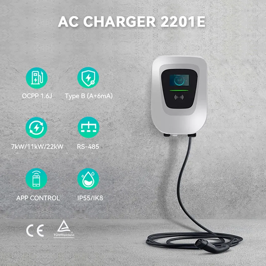 7kw/11kw/22kw Output Power Options Wall Box EV Charging Station