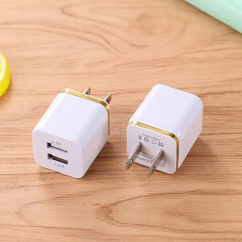 5V 2.1 1A Double USB AC Travel Us Wall Charger Plug Many Colors to Choose Very Popular All Over The World Fastshipping