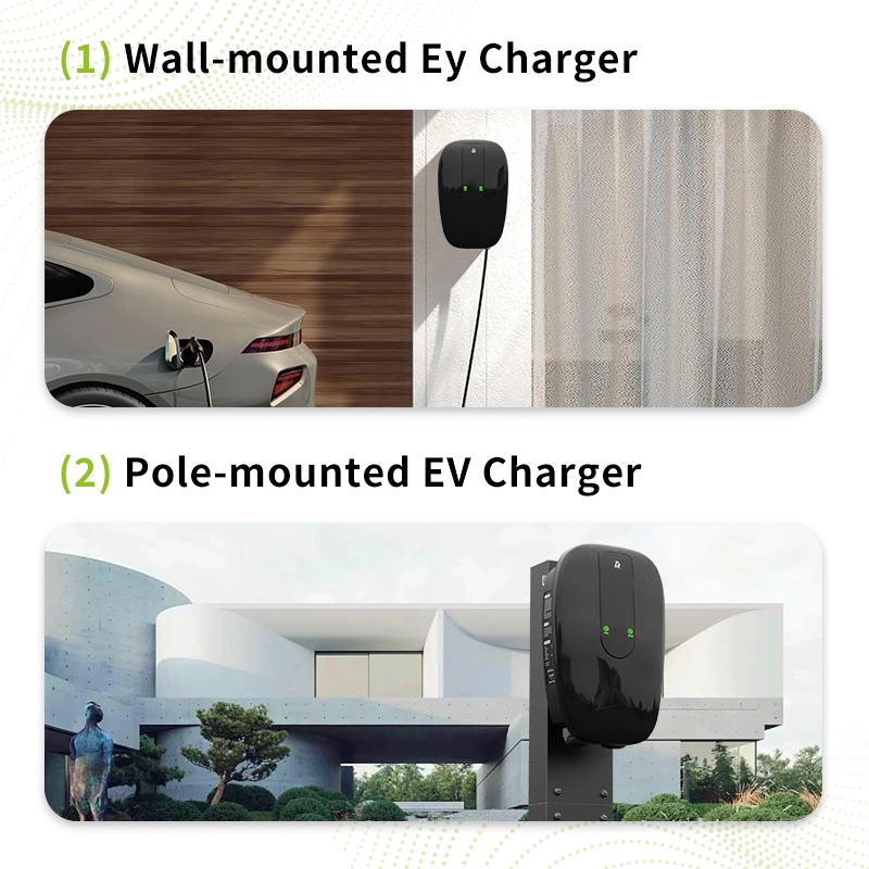 OEM Type1/Type2/Gbt EV Charger Wallbox Plug and Play Fast Charging with CE&RoHS