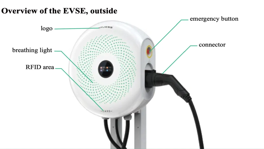 11 Kw EV Wallbox Ocpp CCS1 Type2 16A 32A Car Charging Station 7kw 22kw 3 Phase 220V EV AC Charger Filling for Electric Cars