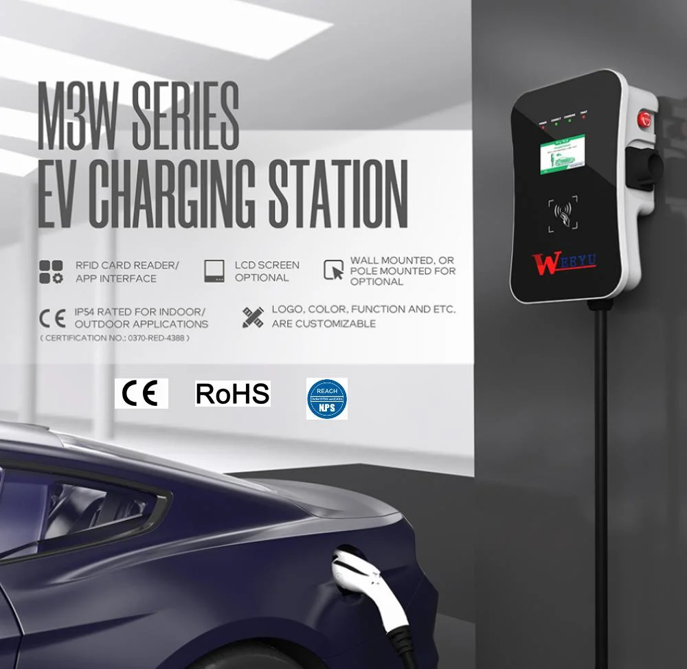 Weeyu 32A 22 Kw Evse Charger Supplier Type 2 EV Charging Station Electric Car Charger