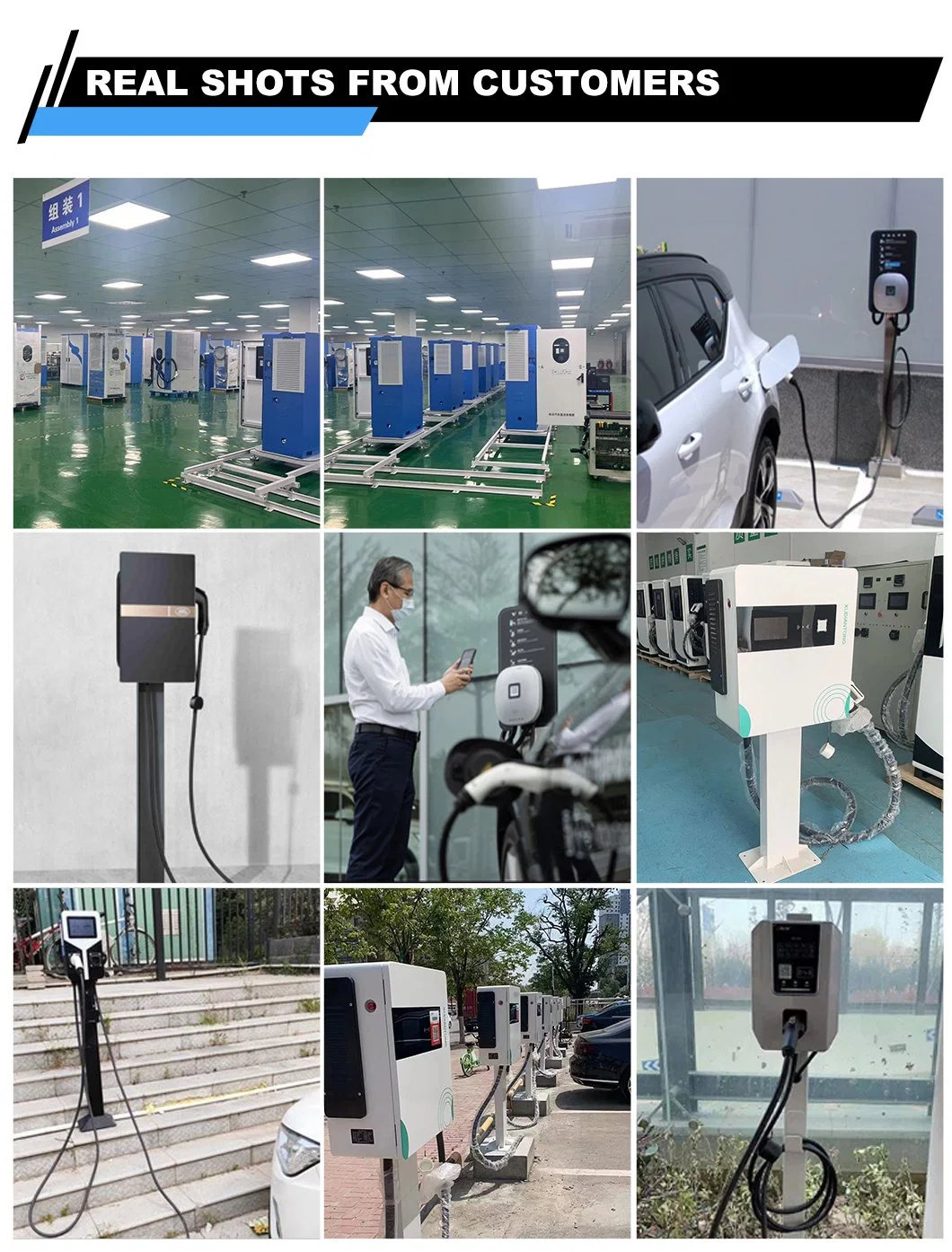 7kw 11kw 22kw Type2 Indicator Light Portable EV Wall Box Electric Vehicle Charging Stations