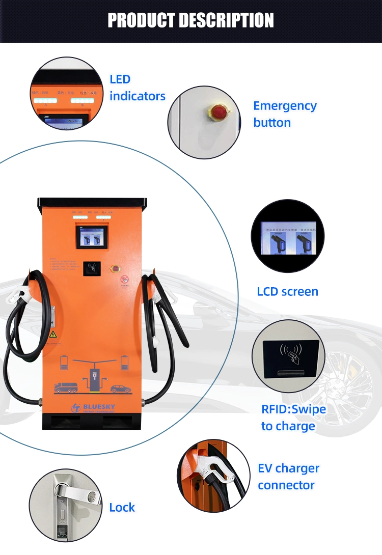 30kw Portable DC Chademo CCS Rapid Charger Wall Mounted Wall Box Portable Charging Stations