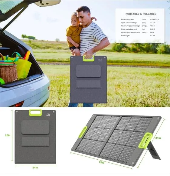 Camping 200 Watt Lighter Weight Foldable Portable Solar Panel Blanket Battery Charger for All Power Bank Station Generator