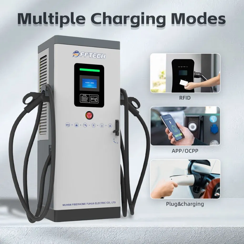 IEC 62196 CE 60kw/120kw/180kw Electric Vehicle Charging Staion DC EV Charger with 2 Guns CCS2 Chademo Type 2 DC Charger