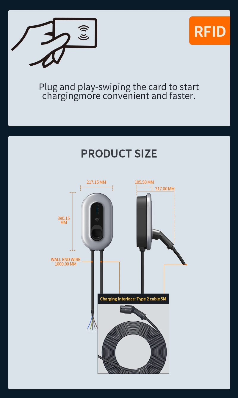 7 Kw Electric Car Charging Station Wallbox EV Charger