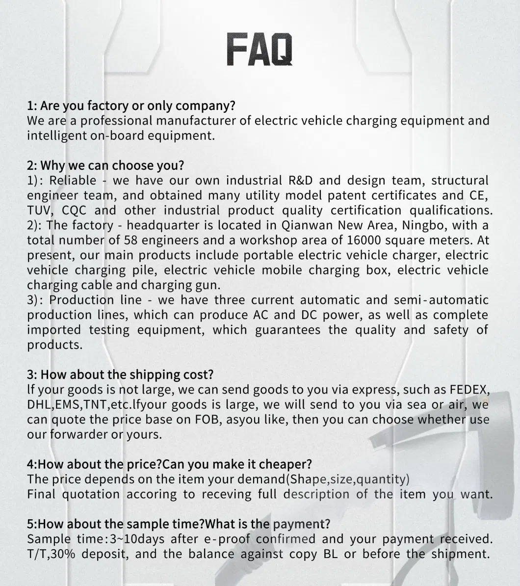 7kw EV Charging Station Fast Charger for Car