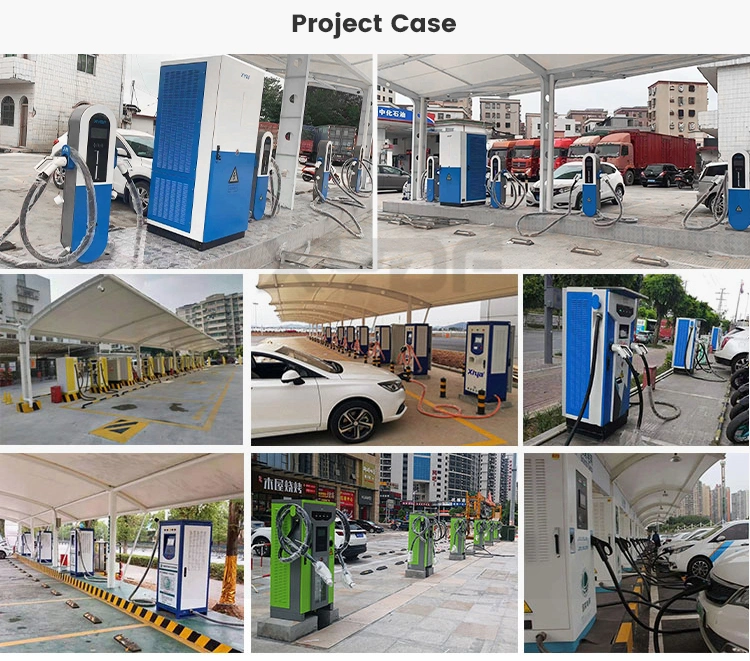 Xydf Double Plugs Electric Vehicle Charger CE/TUV/CCS1, CCS2/Chademo/Gbt DC 60 Kw 120 Kwh Floor-Standing Charging Pile