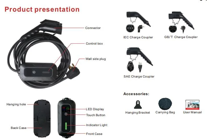 Home Use Intelligent 22kw 36A Wallbox EV Charger Phase 2 EV Charging Stations