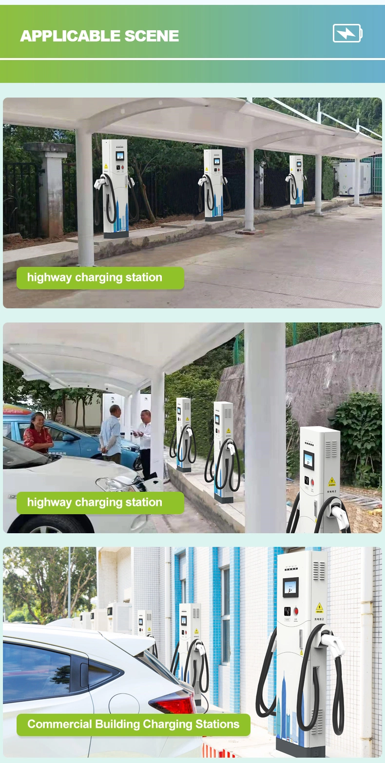 Rapid Charging 240kw 300kw 360kw EV Charger DC Fast Split Cabinet Floor Stand Station Charging Pile for Commercial with Four Guns