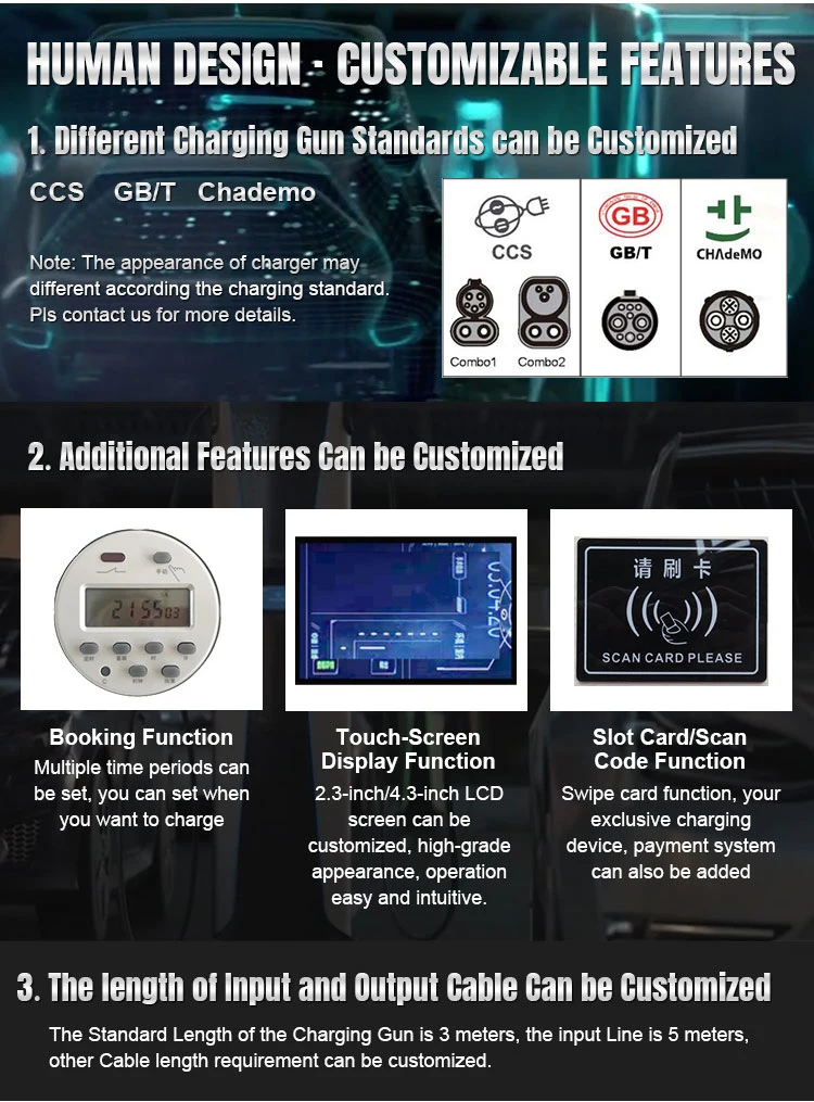 Factory Wholesale Movable CCS2 60kw DC Fast EV Charger with Wheel EV Portable Charger