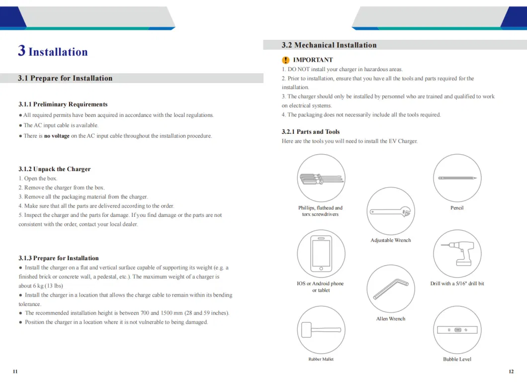 Electric Vehicle (EV) Charger 7.4kw/11kw/22kw with CE or UL Compliance for All Markets