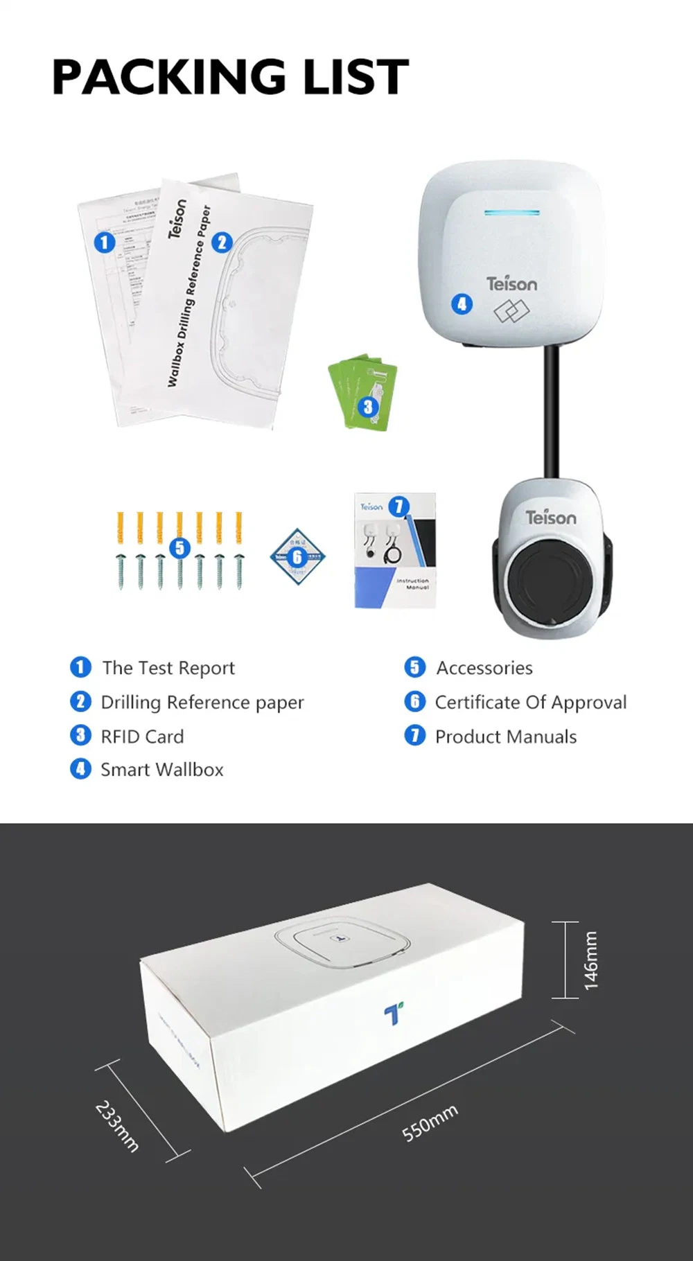 EV Charging Station 22 Kw 48A Wallbox Level 2 Electric Vehicle Car Charger