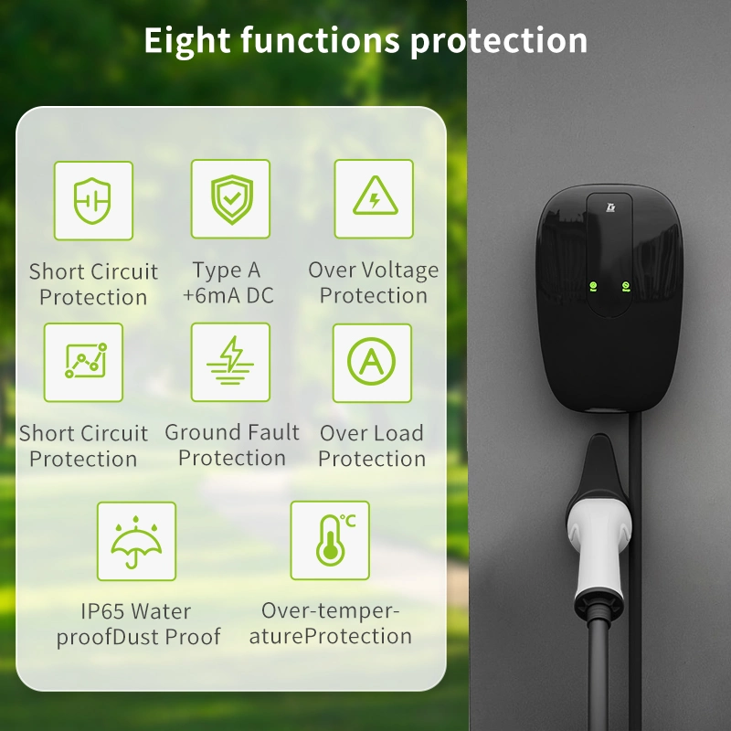 OEM Type1/Type2/Gbt EV Charger Wallbox Plug and Play Fast Charging with CE&RoHS