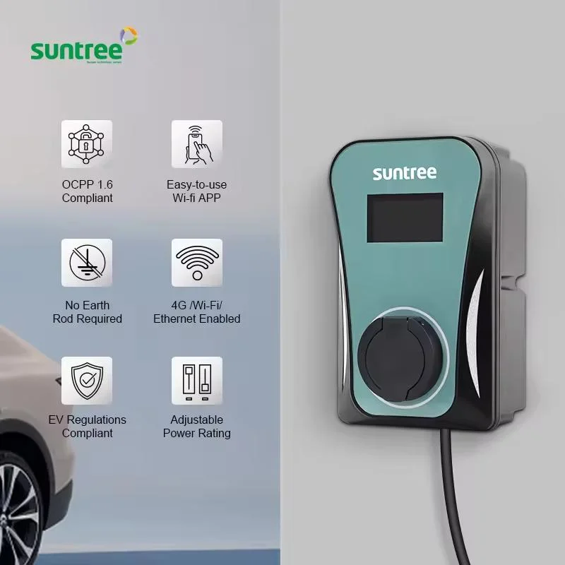 Portable Electric Car Charging Station 11kw 22 Kw Wall Mount AC EV Car Charger 32 AMP