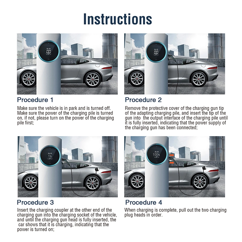 2024 7kw 11kw 22kw Type2 Portable EV Charger Cable with TUV, CE Certification