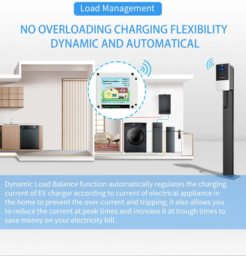 EV Charging Station with WiFi/APP/Ocpp for Home and Commercial Use