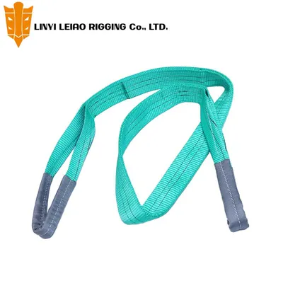 1ton Color <a href='/webbing-sling/'>Webbing Sling</a> Flat Duplex Lifting Belt 100% Polyester Customized