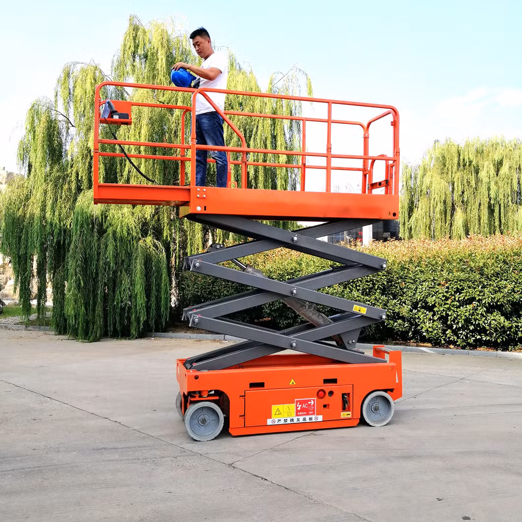 Hydraulic Motor Driving Self-Propelled Scissor Lift 8m Cherry Picker for Sale
