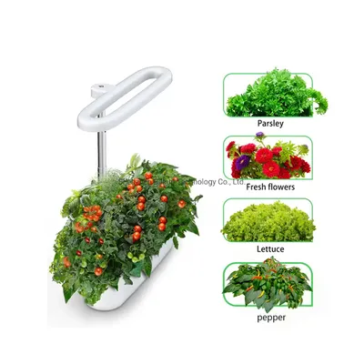 8 Pot Home Joytech Indoor Hydroponic Herb Garden Kit Desktop Plants Flowers LED Grow Light