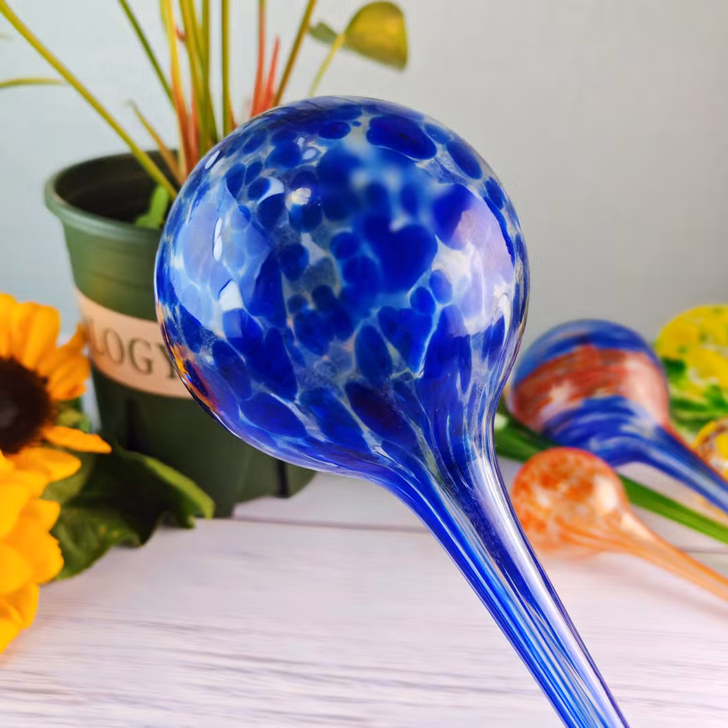 Colorful Hand Blown Glass Decorative Indoor Potted Plant Hydro/Aqua Automatic/Self Watering Flower Water Bulbs
