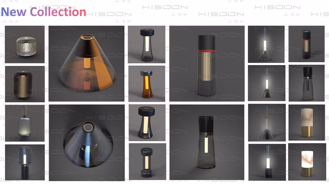 2024 Energy-Efficient LED Camping Light Rechargeable Portable Modern Battery Dimmable Table Lamp