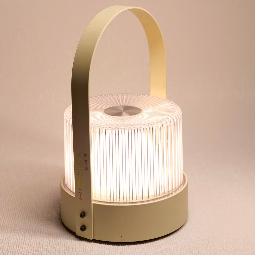 2024 Energy-Efficient LED Camping Light Rechargeable Portable Modern Battery Dimmable Table Lamp