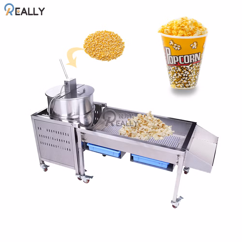 Commercial Round Shape Caramel Popcorn Machine Gas Type Big Manual Operated Snack Food Extruder Machine