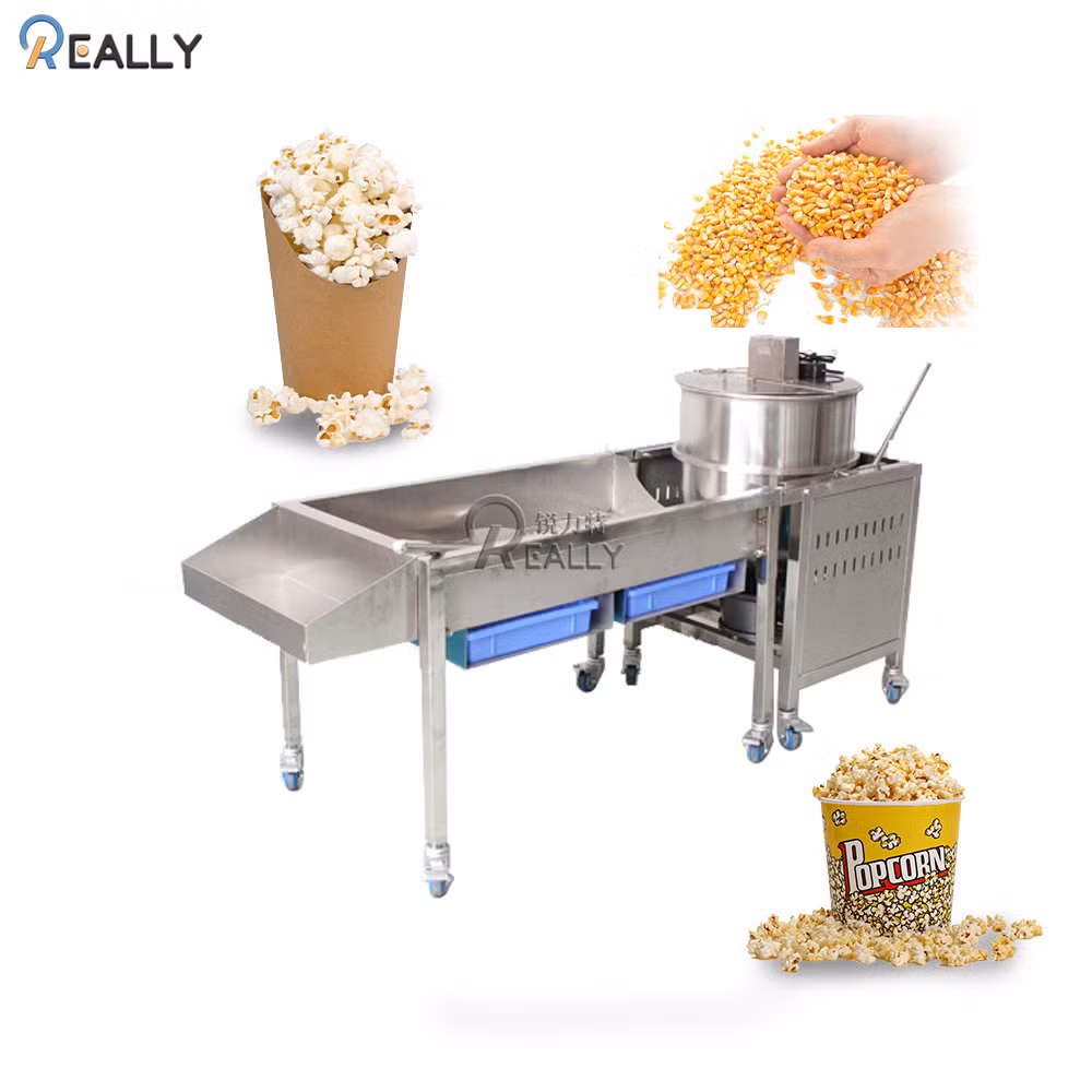 Commercial Round Shape Caramel Popcorn Machine Gas Type Big Manual Operated Snack Food Extruder Machine