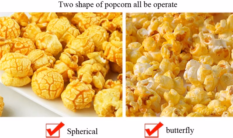 Commercial Round Shape Caramel Popcorn Machine Gas Type Big Manual Operated Snack Food Extruder Machine