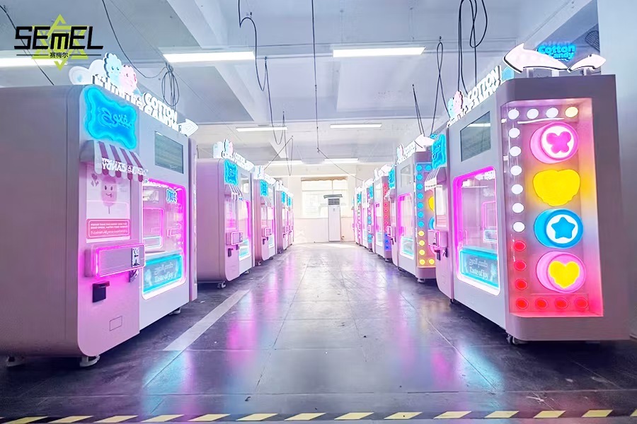 Fully Automatically Fairy Candy Floss Cotton Candy Vending Machine with Zs95
