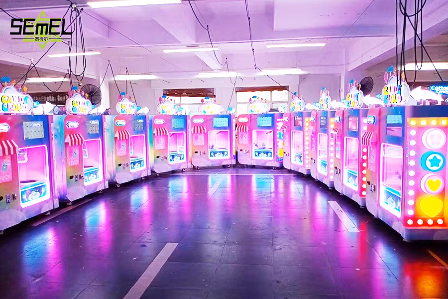 Fully Automatically Fairy Candy Floss Cotton Candy Vending Machine with Zs95