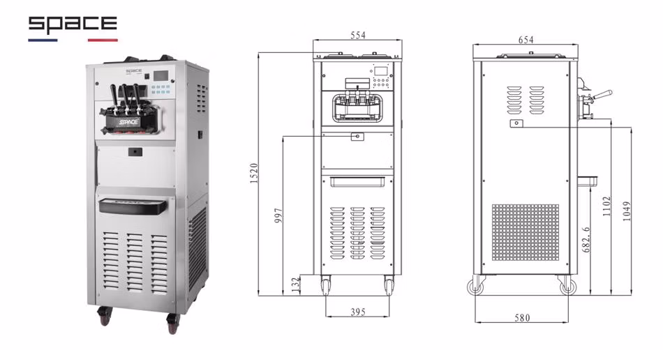 Automatic Cleaning Ice Cream Making Machine with Special Technology