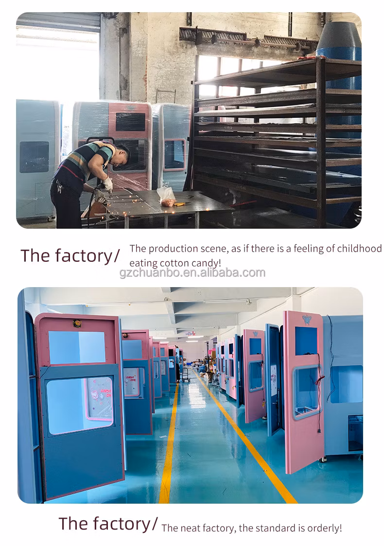 Factory Amusement Park Commercial Electric Robot Cotton Candy Vending Machine