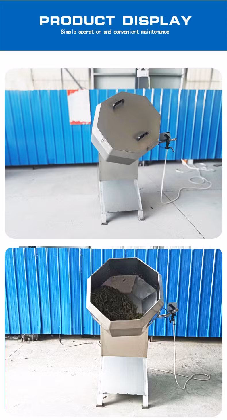 Automatic Food Snack Chips Popcorn Flavoring Machine Drum Fried Food Potato Chips Snacks Seasoning Machine
