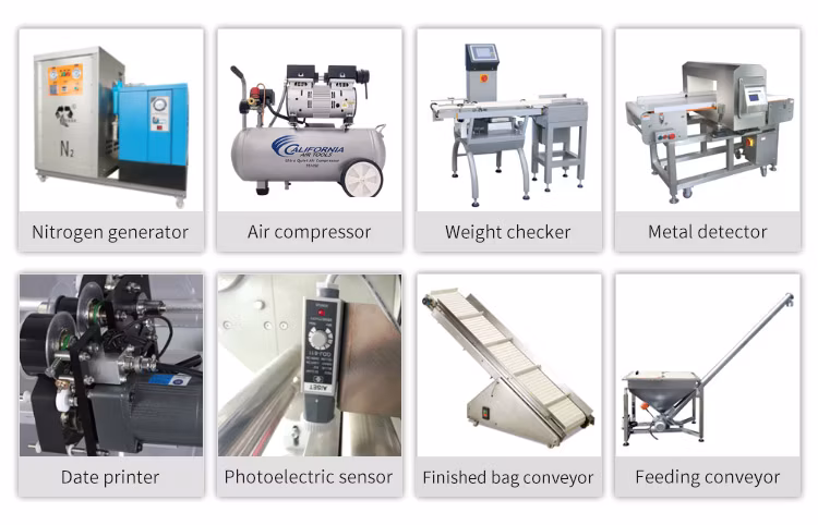 Kitech Automatic Snack Food Multi Functional Popcorn Chocolate Bean Puffing Food Packaging Machine