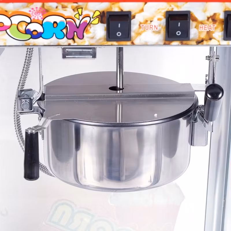 Easy to Use and Clean CE Certified Premium Stainless Steel Non Stick Teflon Coated 1440W Red Roof Electric Popcorn Machine