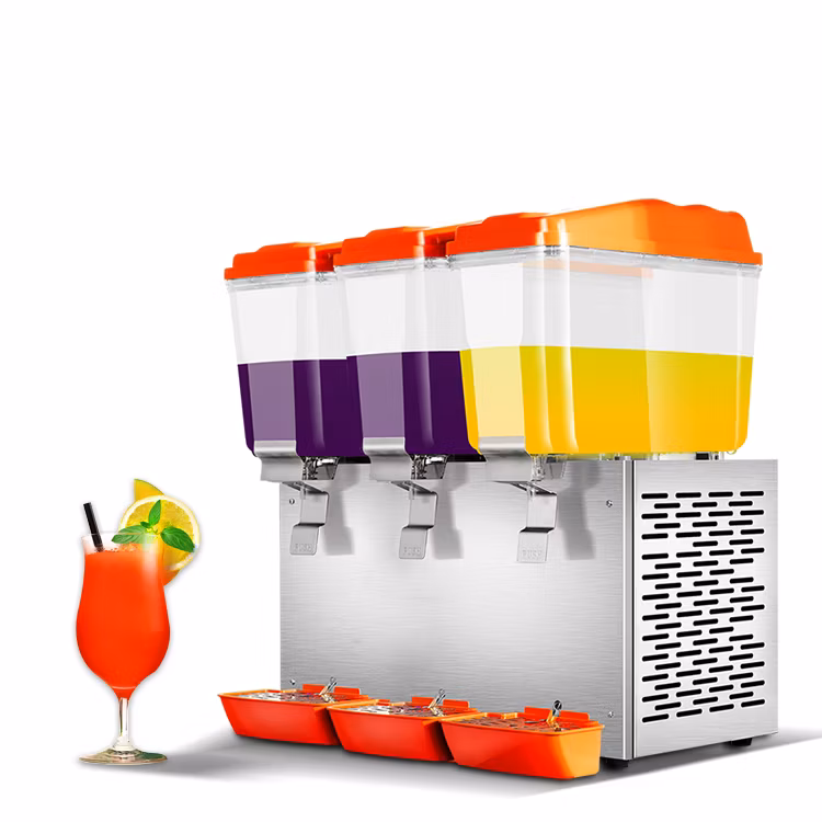 3 Tanks 16L*3 Commercial Warm &amp; Cool Blending Machine Juice Dispenser for Sale