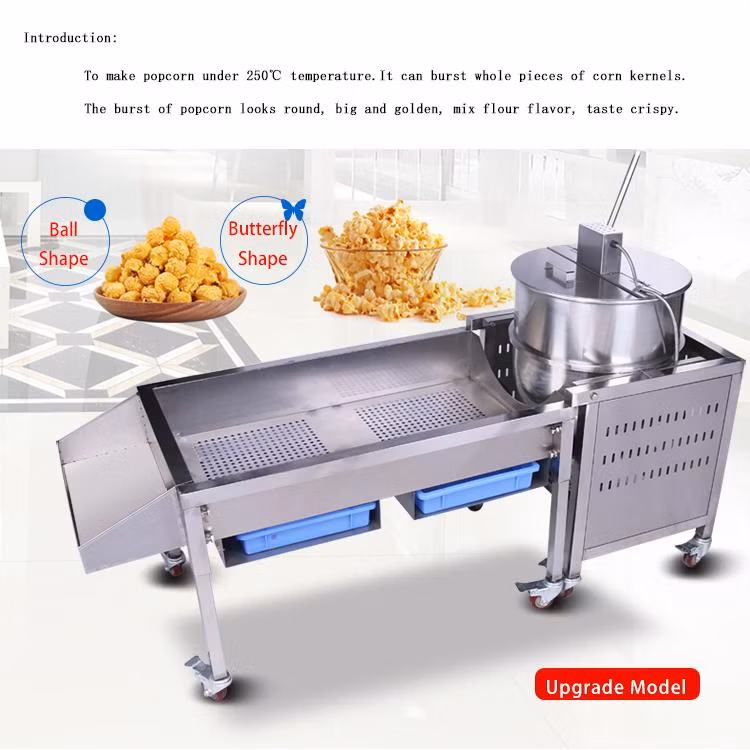 Fully Aotomatic Pop Corn Making Industrial Moveable White Flavor Commercial Popcorn Machine