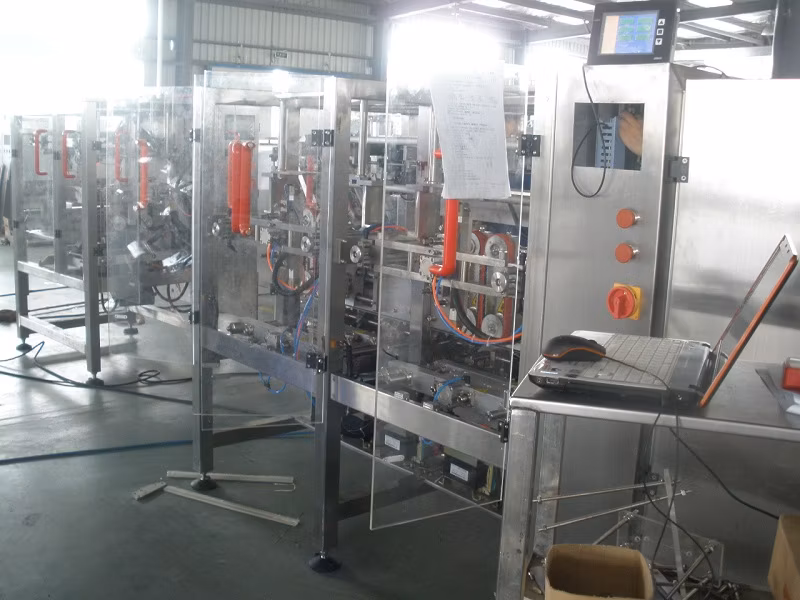 Automatic 2 Lane Duplex Vertical Salt Sugar Cotton Candy Dry Pistachio Nuts Twin Packing Machine