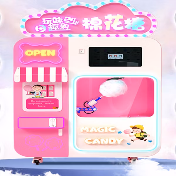 High Efficiency Automatic large capacity Cotton Candy Machine for Snack Bar