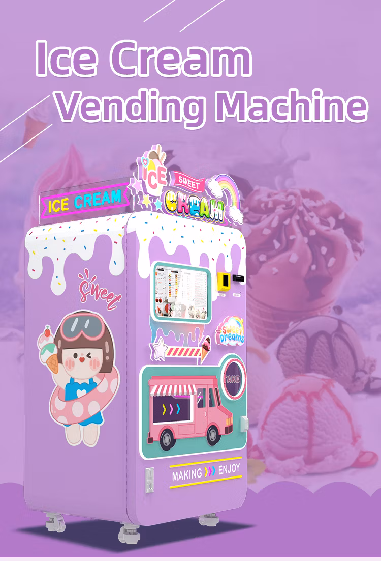 Three Toppings Ice Cream Vending Machine
