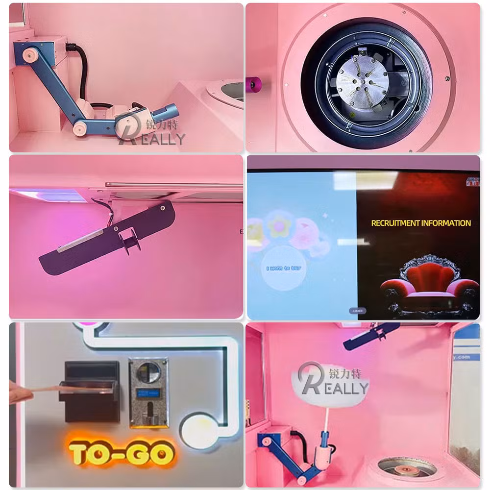 Automatic Cotton Candy Vending Machine Commercial Flower Shape Marshmallows Making Machine Vending