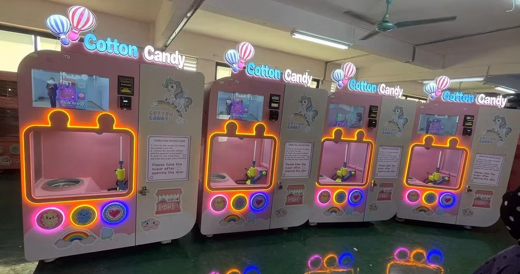 52 Flower Types Customize Making Marshmallow Floss Cotton Candy Vending Machine