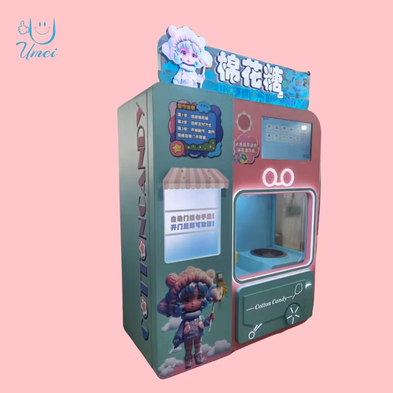 Touch Screen Custom Making Cotton Candy Vending Machine