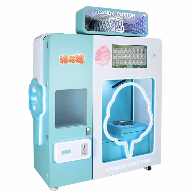 New Arrival Robot Automatic Cotton Candy Depositing Vending Machine Popcorn for Candy