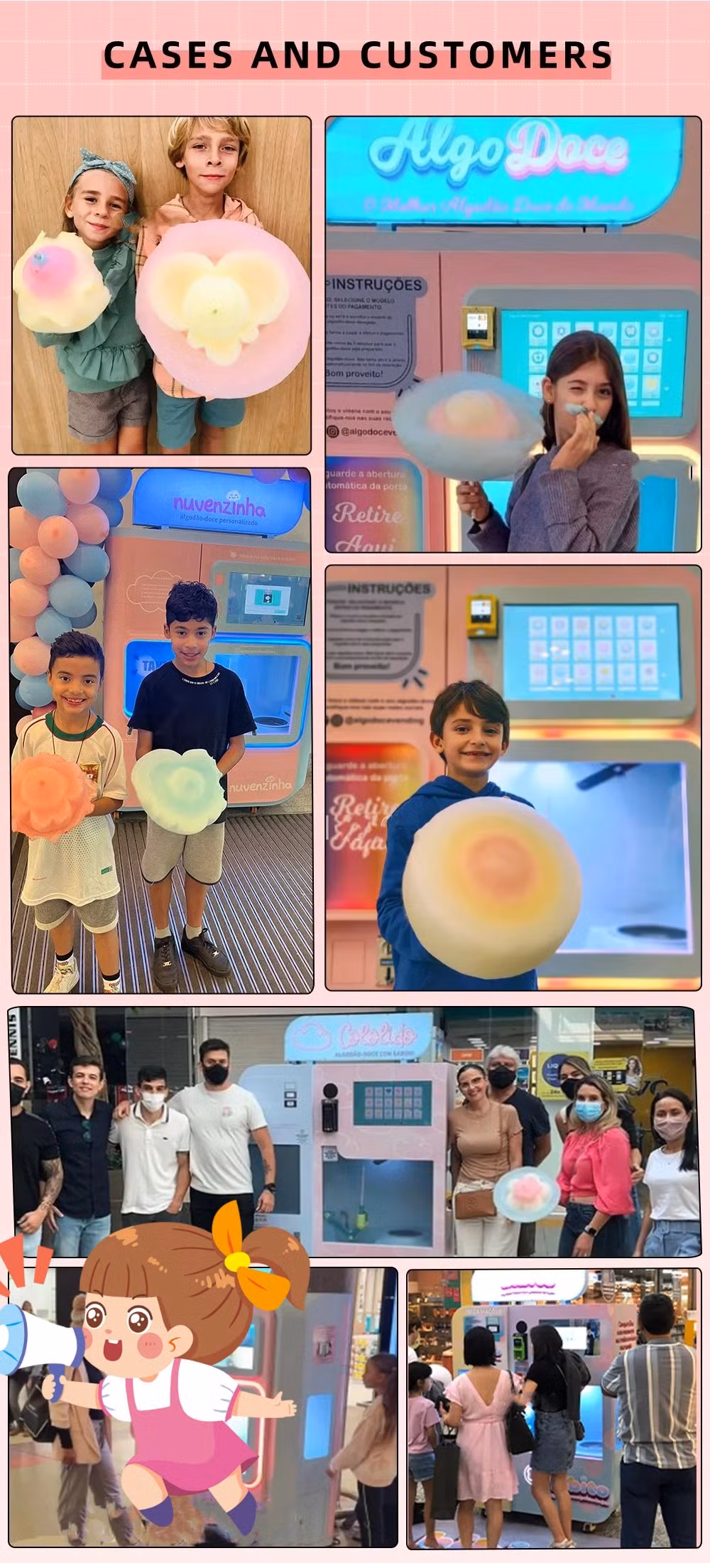 Coin Operated Cotton Candy Vending Machines for Sale
