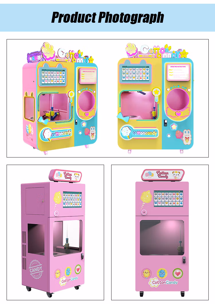 52 Flower Types Customize Making Marshmallow Floss Cotton Candy Vending Machine