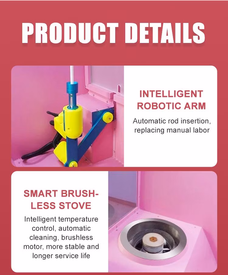 Automatic Manufacturer Pink Blue DIY Cotton Candy Machine Vending Machine