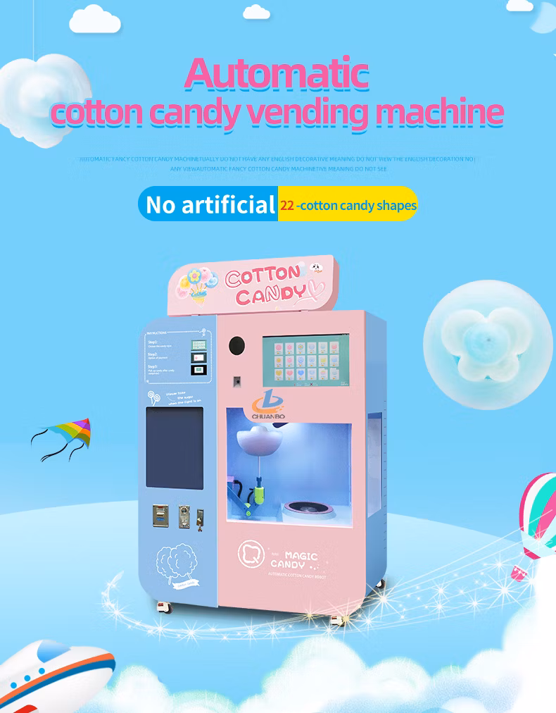 Commercial Grocery Cart Food Truck Automatic Cotton Candy Machine with Cart Mobile Food Truck From Real Factory